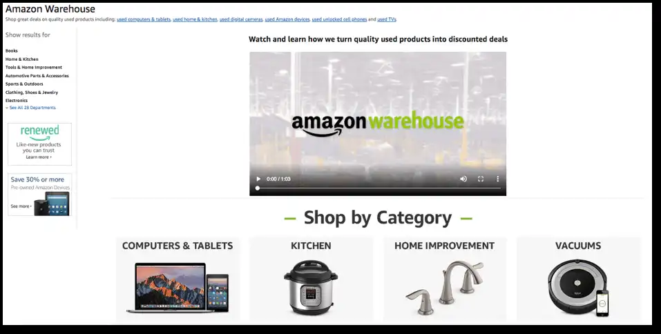 Amazon Warehouse Deals Program