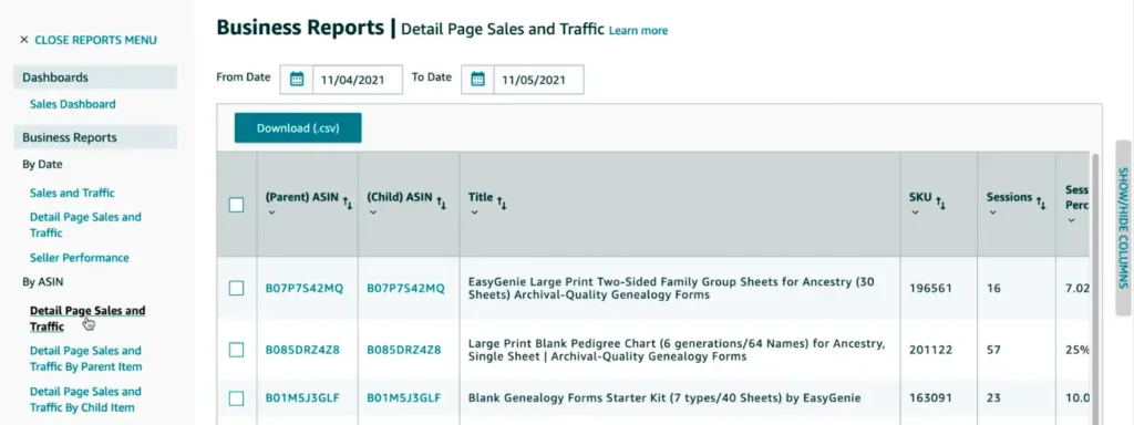 Where Can Sellers Find Glance View Data