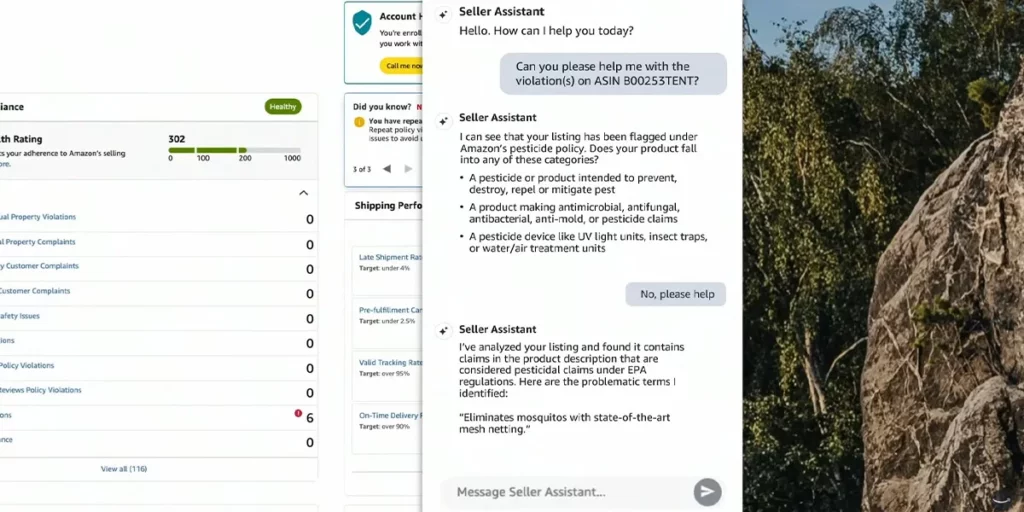 Seller Assistant Helping with Account violation