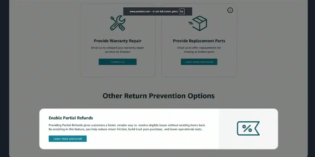 Partial refunds without return for FBA sellers in the US